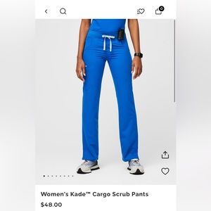 Figs Royal Blue KADE cargo pants PETITE